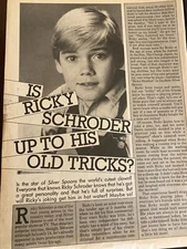 Ricky Schroder, Rick, Full Page Vintage Clipping, a