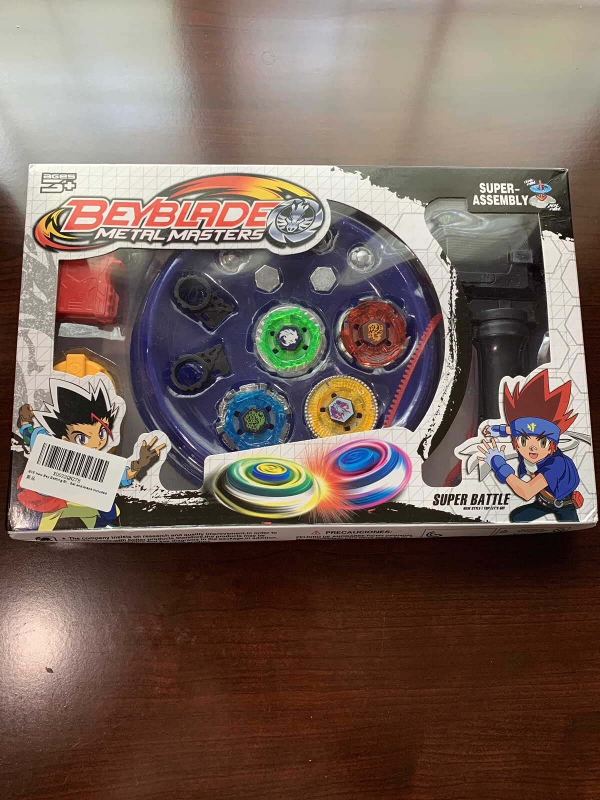 Beyblade Metal Masters Super Battle Top Toy Set Beystadium Included