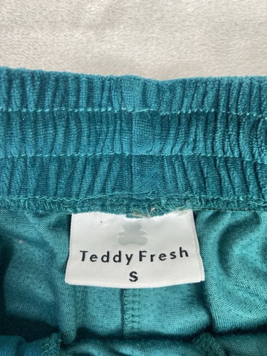 Pantalones Cortos de Terciopelo Teddy Fresh Checked Out Verde Para Hombre Pequeños Bolsillos con Cordón Suave - Imagen 11 de 16