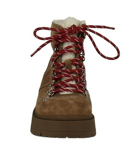 Aqua Miranda Hiker Suede Leather Cognac/Natural sz. 6M Women's Boots - New! - Picture 2 of 7