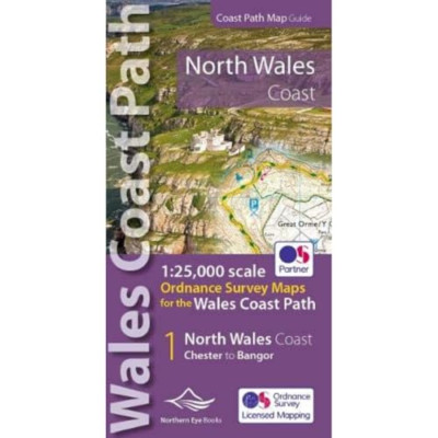 North Wales Coast Path Map: 1:25,000 scale Ordnance Sur - Paperback / softback N