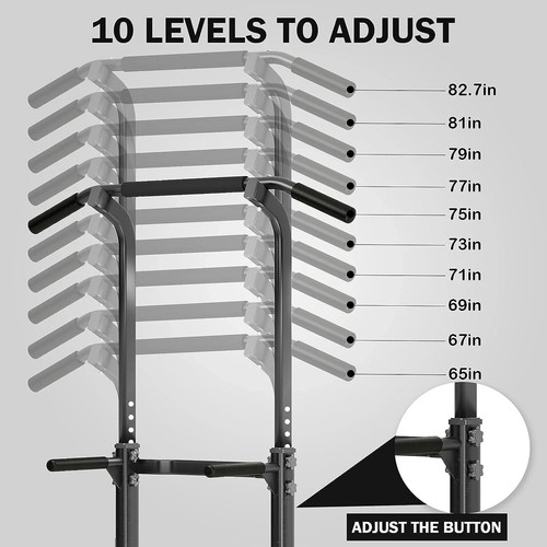 Pull Up Bar Multifunzione Power Tower Dip Station Chin Ups Esercizi Casa Verde - Foto 13 di 24