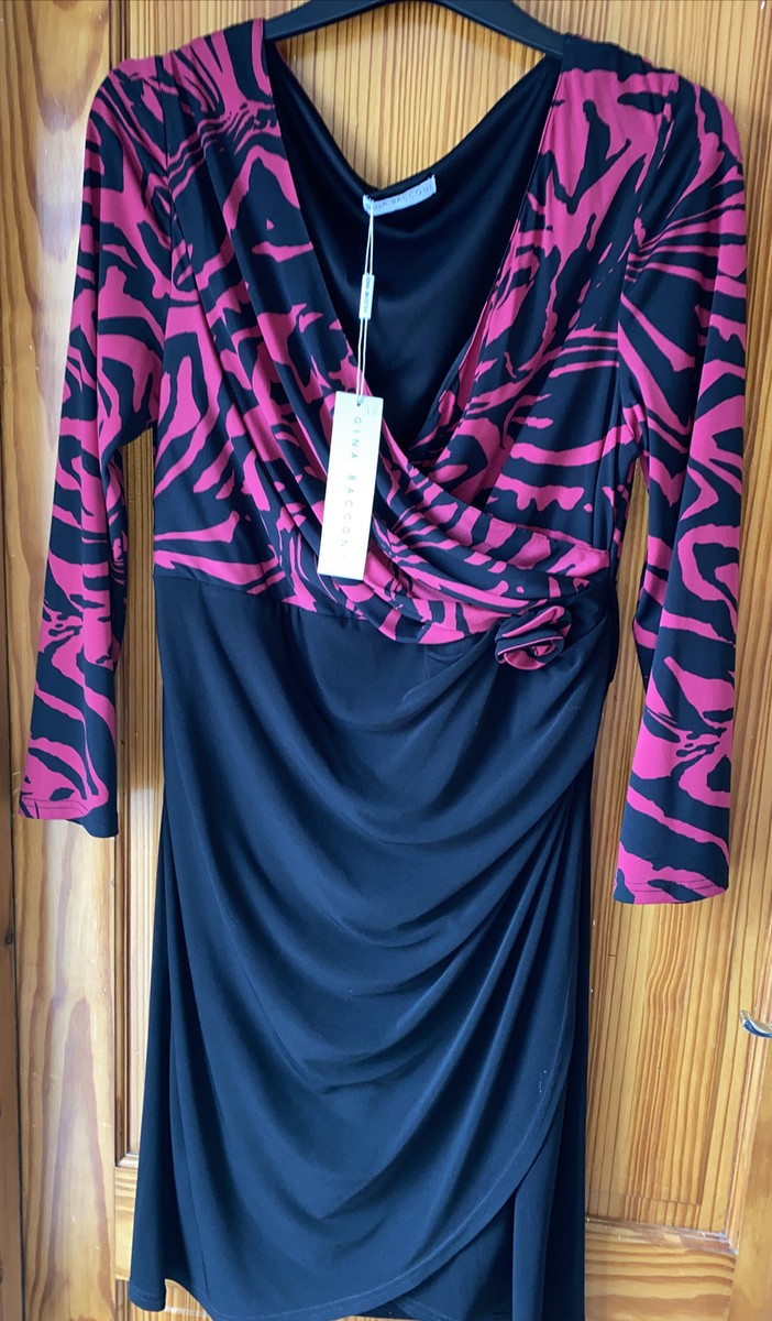 【海外限定】GinaBacconi ドレス☆Purple Gloria Jersey Wrap Dr Buy Gina Bacconi Purple Gloria Jersey Wrap Dress from Next USA