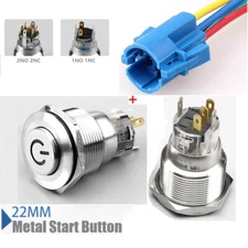 22mm RGB Tri-color High+Power symbol LED illuminated IP67 Stainless steel switch