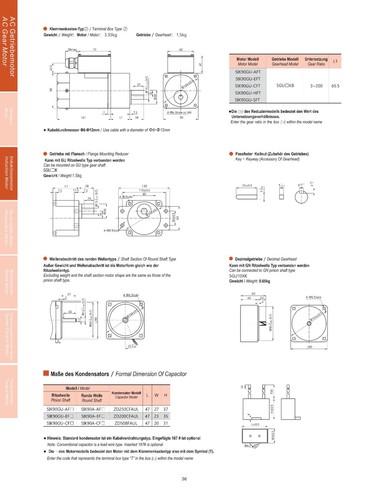 AC Getriebemotor Induktionsmotor 90mm,Getriebe 90W 220V CW/CCW, i=3 - Imagen 4 de 5