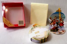 3D Pop Up Greeting Cards W/Envelopes - 7 Ornament Cards that pop up Skaters Pond