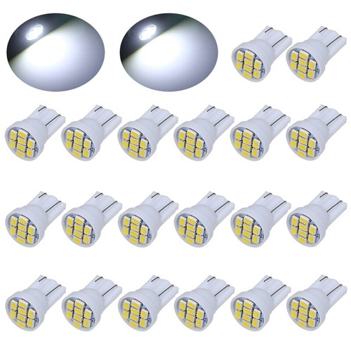 20/50X T10 LED License Plate Light Car Interior Map Bulbs White 168 2825 194 W5W - Picture 13 of 28