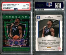 PSA 10 2019-20 Panini Prizm Draft Picks Prizms Green 51 Zion Williamson RC POP35