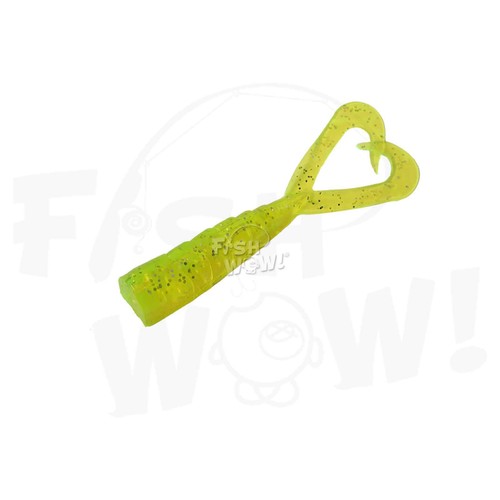 Plantilla de pelota Scampi de pesca Chartreuse de 7" cabeza lisa de cola doble 1,5 oz - Imagen 4 de 9