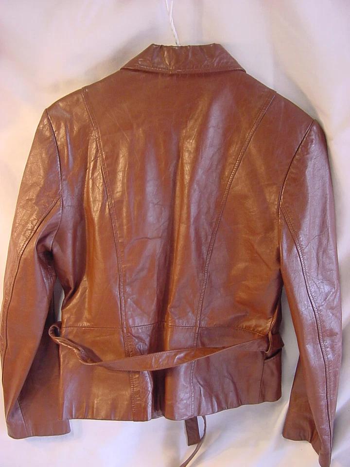 CHAQUETA DE CUERO - CUERO FUNCIONA POR FIDELITY - EVERETT MA USA - TALLA 11/12 Foto 4 de 4