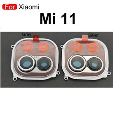 For Xiaomi Mi 11 Rear Back Camera Lens Frame With Adhesive Sticker Replace Parts