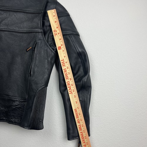Vance Leathers Womens Motorcycle Black Jacket Small Riding Pockets EUC - Foto 14 di 17