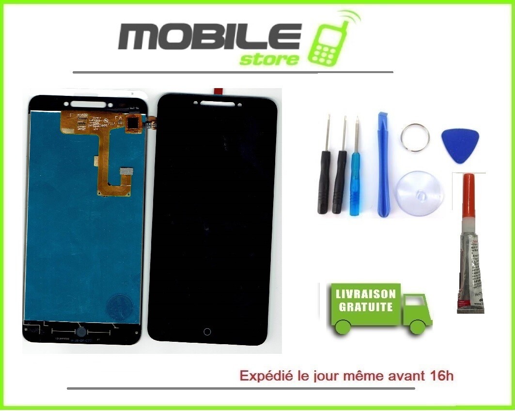 Vitre Tactile + écran LCD Pour ALCATEL U5 HD (OT5047) – Noir – Kit Complet Avec Outils Et Colle