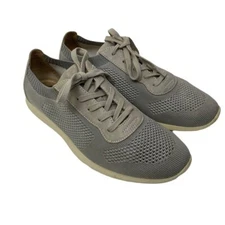 Sofft Novella Knit Sneaker Shoes Women Size 9 Textile Leather Upper Gray Lace up