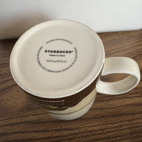 Tazza da caffè in ceramica Starbucks Puerto Rico collezione Global Icon 16 oz 2013 - Foto 5 di 6