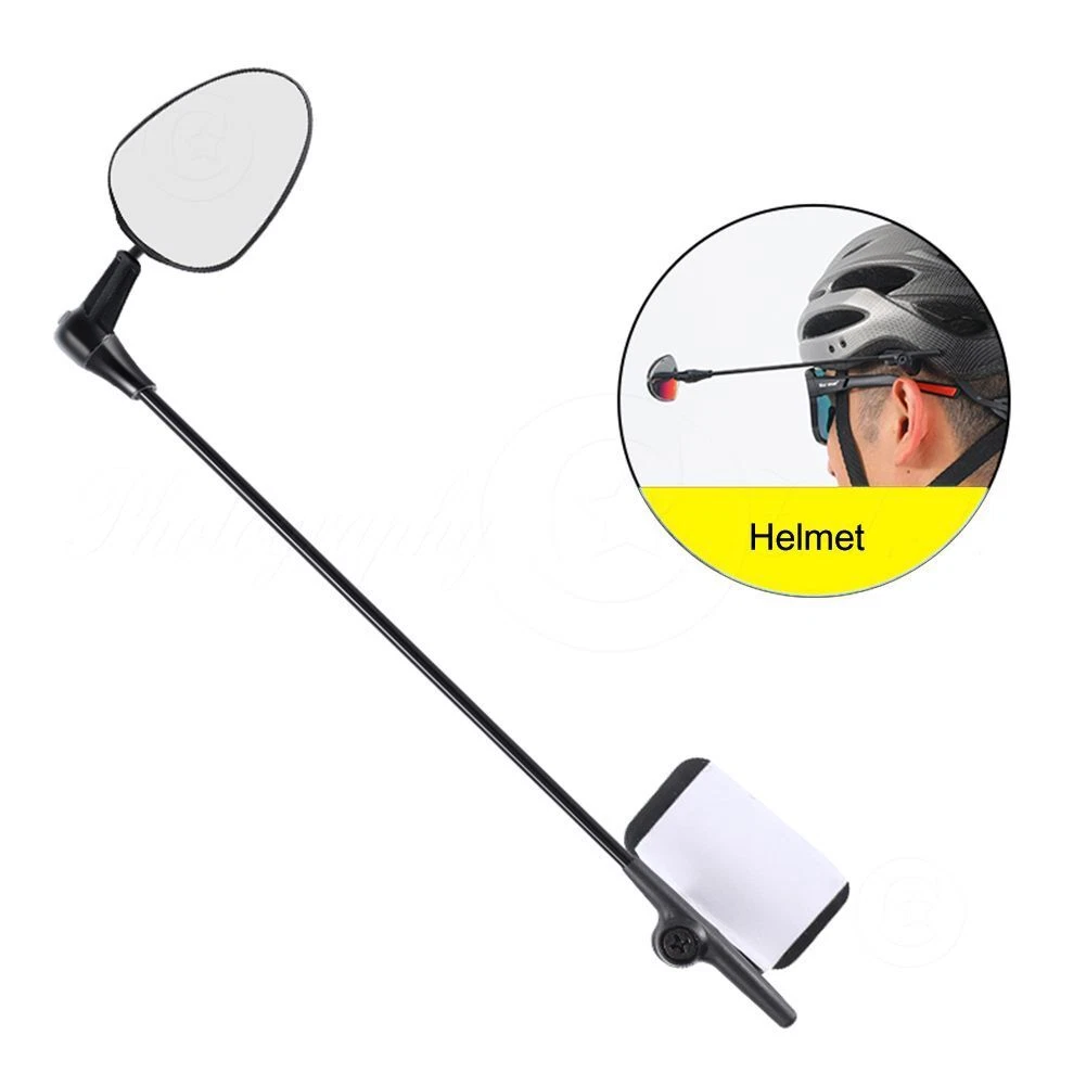 Adjustable Bike Cycling MTB Safety Helmet Mounted Rear View Mirror For Riding