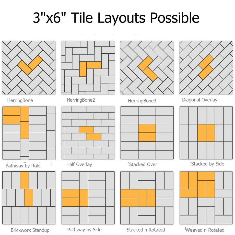 Salpicadero de azulejos de metro pelar y pegar para cocina (pizarra dorada vintage 3" x 6"... Foto 4 de 4