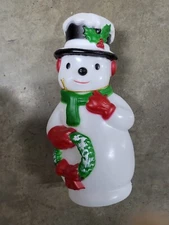 Holiday Time 11" Light Up Tabletop SNOWMAN Blow Mold New with Tag