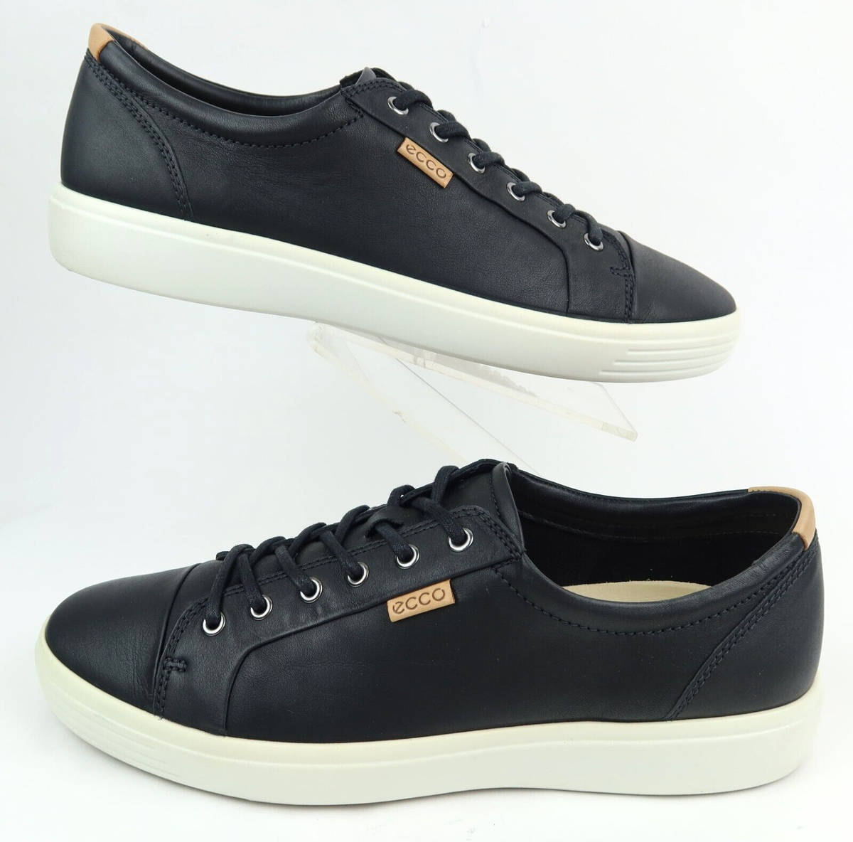 ECCO Soft 7 Casual Dress Leather Shoes Black White Men’s Size US 11 EU 45 Men main image 2