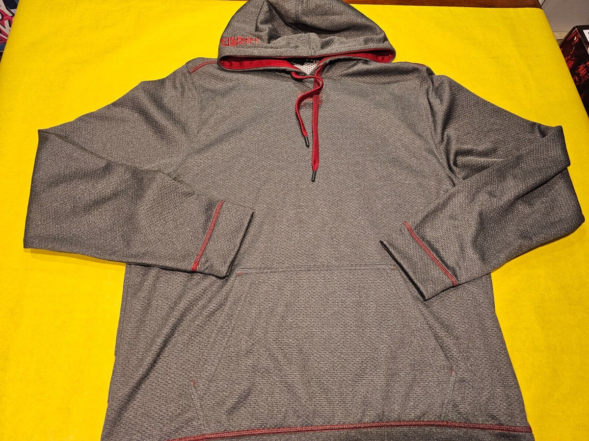 Under Armour フーディ グレーと赤 UnderArmour Gray Hoodie w/Red String and Logo, Size L | eBay