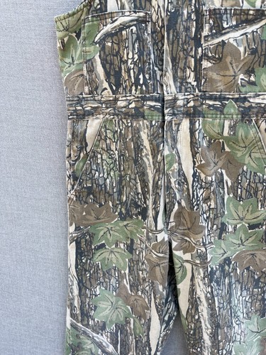 Vintage Deer River Overalls Youth Medium Rebark Camo Hunting Outdoors Faded - Picture 6 of 13
