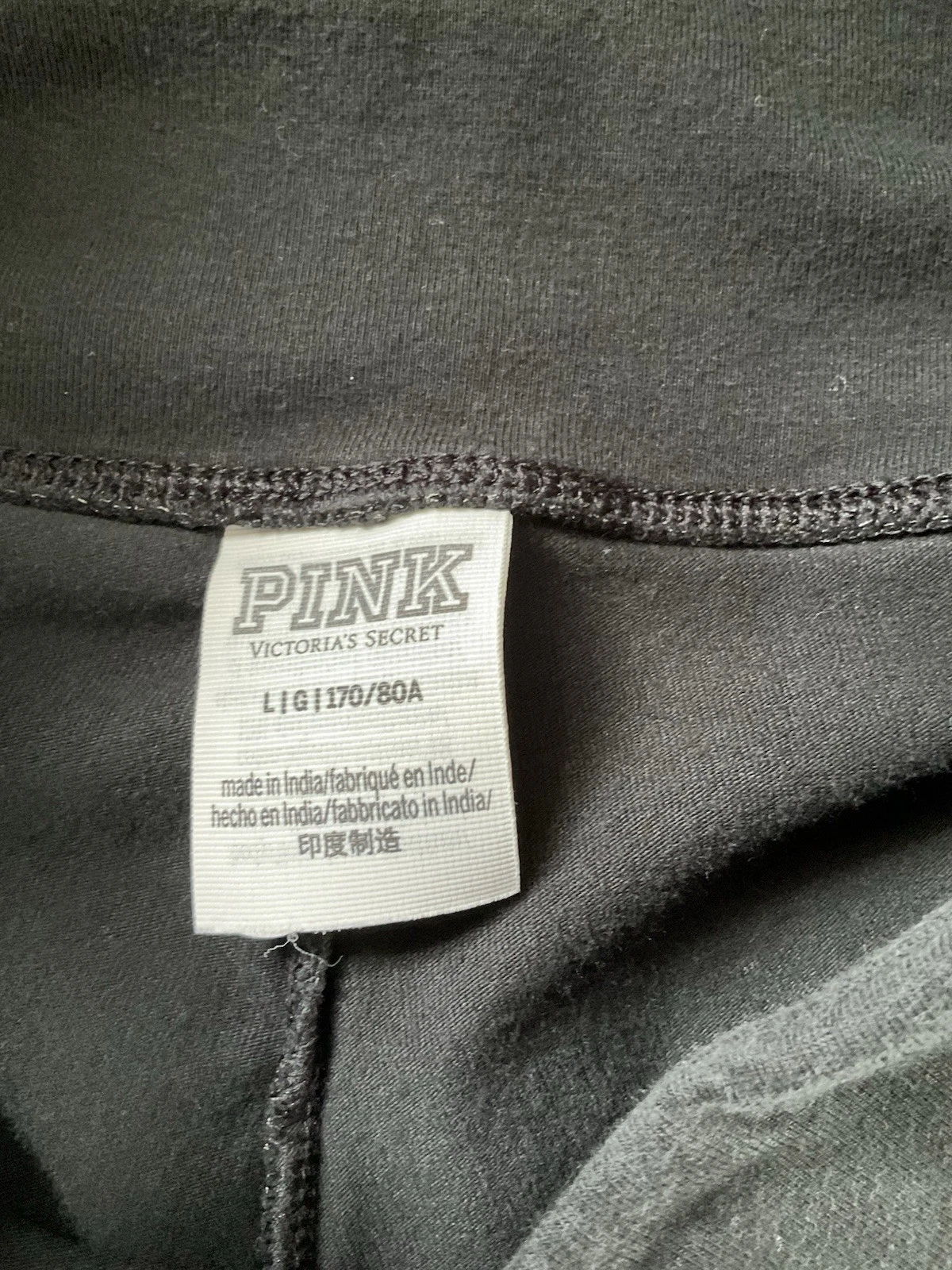 victoria-secret-vs pink logo spellout down leg leggings