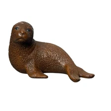 Red Mill Manufacturing Vintage Sea Lion Figure Handcrafted From Pecan & Resin