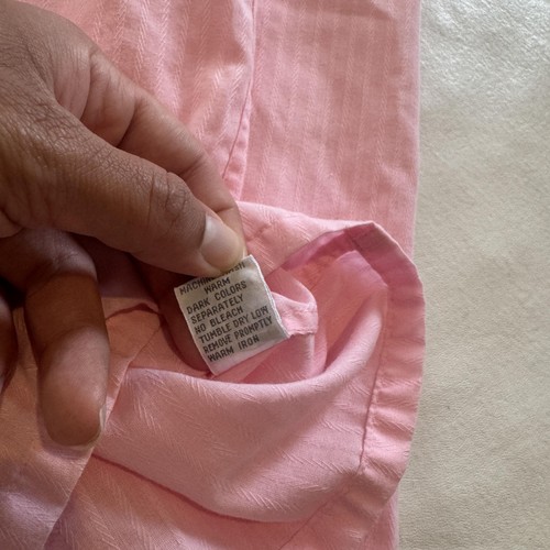 Vintage Christian Dior Shirt Mens Medium Pink Epaulet Pocket Button Up Korea 80s - Picture 9 of 11