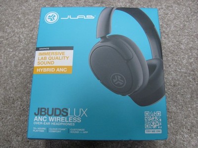New JLab JBudsLux ANC Wireless Noise Cancellation Over-Ear Headphones   Graphite