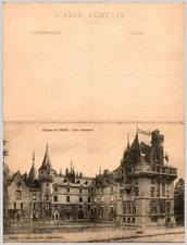 Pre-1930 Chateau de Vigny Courtyard Postcard, Godefroy, Pontoise