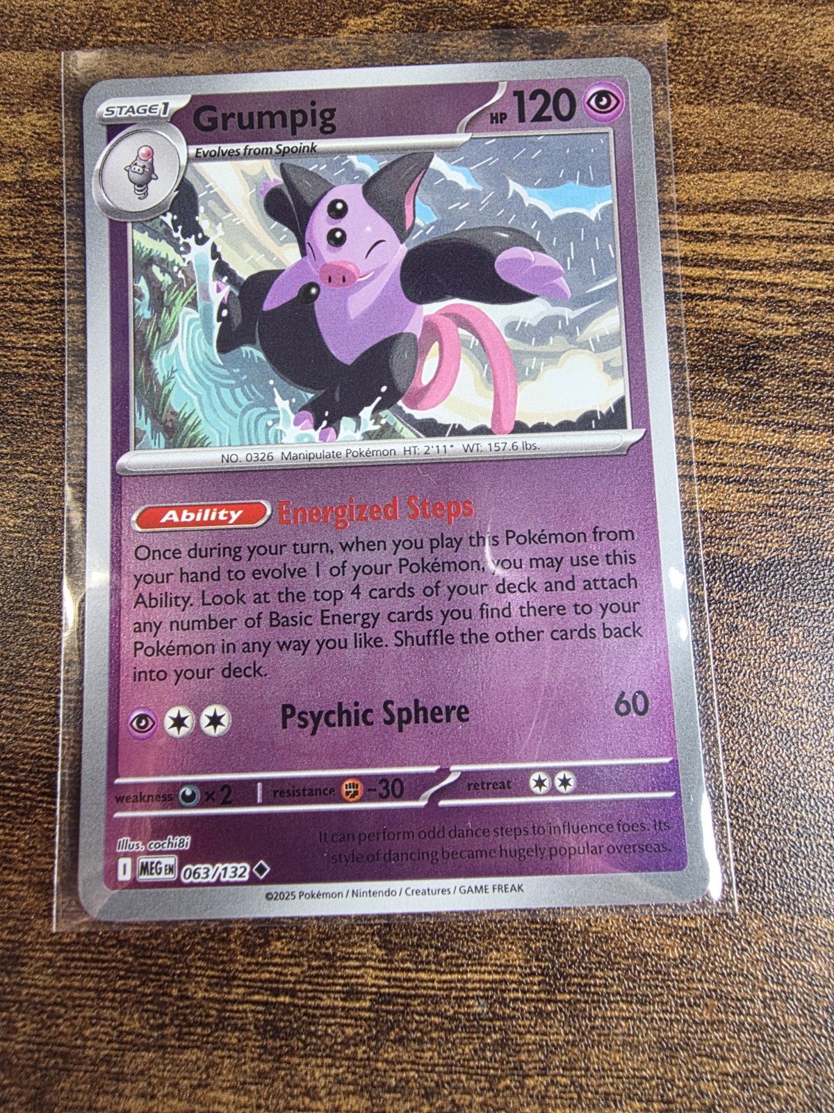Grumpig 063/132 - Reverse Holo - Pokémon TCG: Mega Evolution - NM