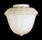 Early 1900s Antique ACORN SATIN MILK GLASS LAMP SHADE GLOBE Art Deco Arts Crafts