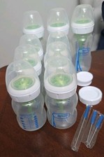 Dr. Browns 4 Oz And 8 Oz Natural Flow Baby Bottles Plastic 9 Wide Bottles