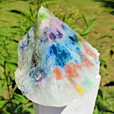 glass rock slag aquarium landscape multi color lapidary suncatcher 1 LB 12.4oz