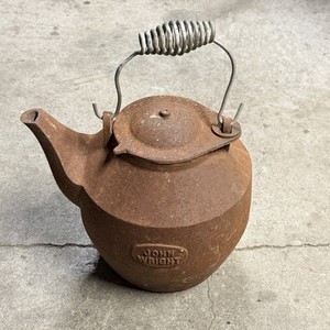 John Wright Cast Iron Kettle | eBay