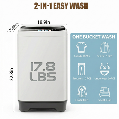 #ad #ad Portable Washing Machine 17.8Lbs Capacity Full Automatic Portable Washer $209.99