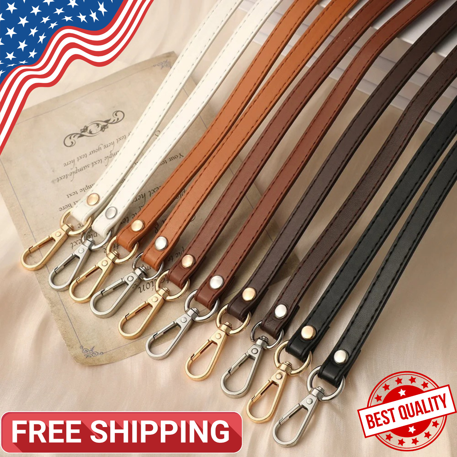 Leather shoulder bag belt strap crossbody replacement handbag handle adjustable