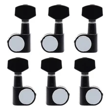 3L3R 2 Pin 6 Strings Electric Guitar Tuning Pegs Black Tuners Machine Heads