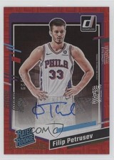 2023-24 Donruss Rated Rookie Choice Red Signatures /99 Filip Petrusev Auto 1pe9