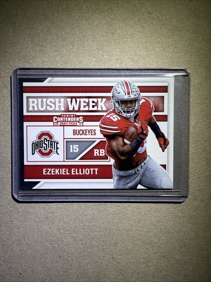 Ezekiel Elliott 2017 Panini Contenders Draft Picks #9 Rush Week Ohio State