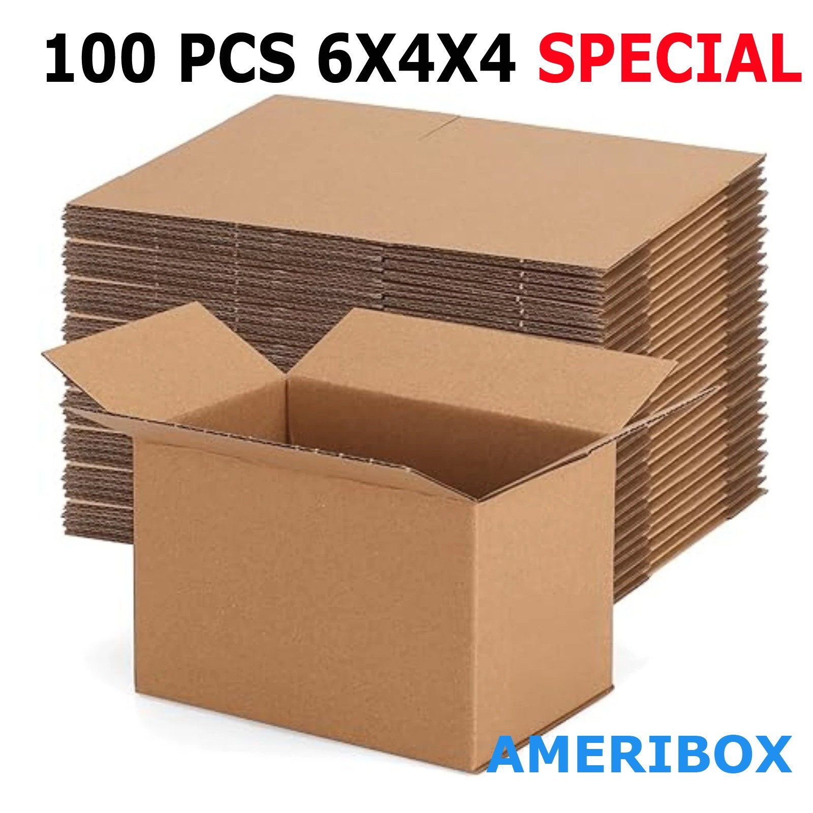 100 6x4x4 Cardboard Paper Boxes Mailing Packing Shipping Box Corrugated Cartons