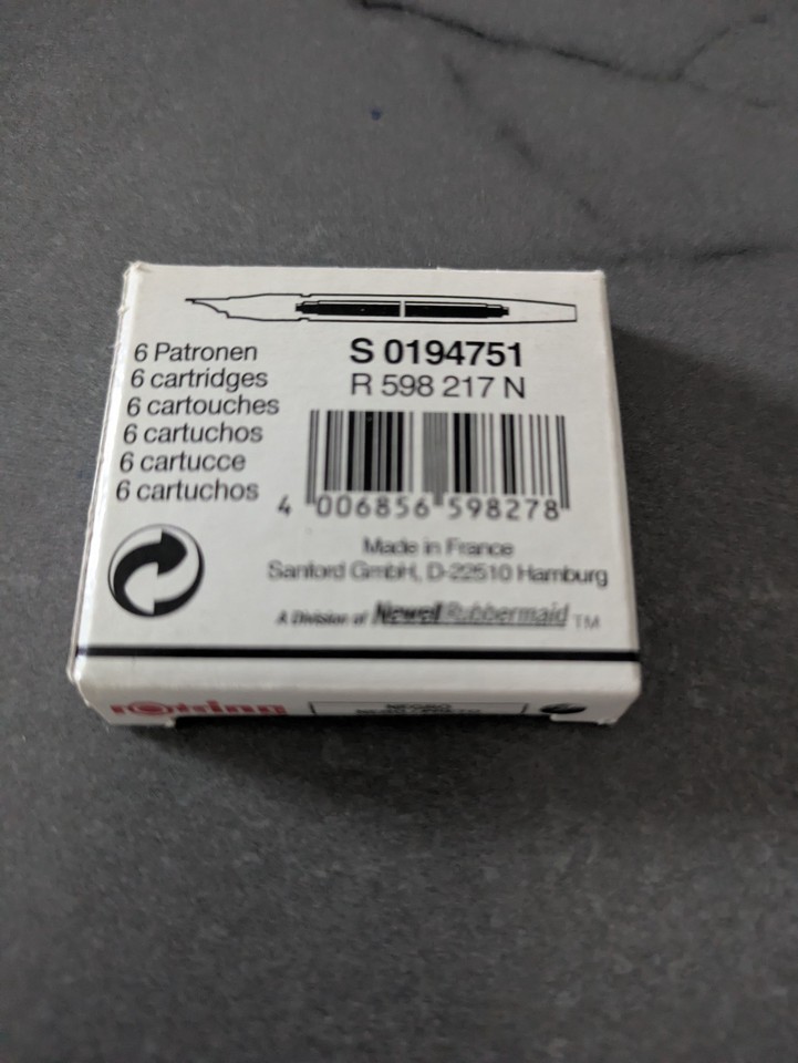 rOtring Art Pen Black Ink Cartridges. Pack of Six. | eBay UK