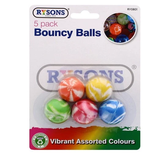 5pcs Super Bouncy Rubber Balls Colorful Jet Balls Kids Birthday Party Favors Bag