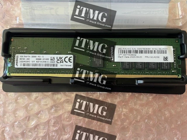 4X77A08632 (02JK236) Lenovo ThinkSystem 16GB TruDDR4 3200 MHz (2Rx8 1.2V) RDIMM - Image 2 of 2