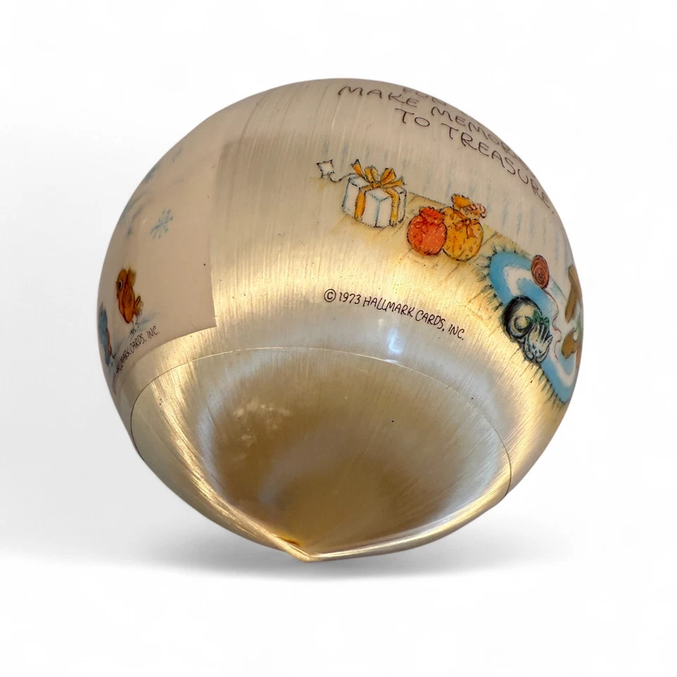 Lote de 4 bolas navideñas vintage de vidrio con sello de los años 70 y 80 Foto 3 de 4