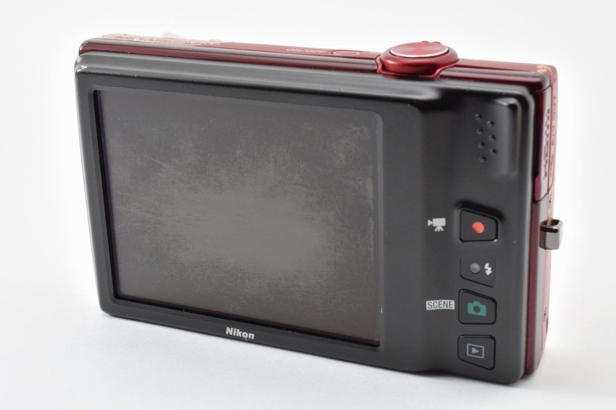 Nikon COOLPIX S6100 Super Red Tested Working Compact Digital