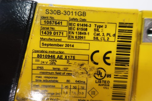 Sick S30B-3011GB Safety Laser Scanner 24v-dc - 第 6/7 張圖片
