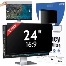 24" Privacy Screen Filter - 2-Pack, Anti-Glare, Eye Protection, Removable Blacko