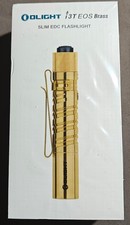 New/Sealed Olight I3T EOS Brass Slim LED Flashlight Limited Edition