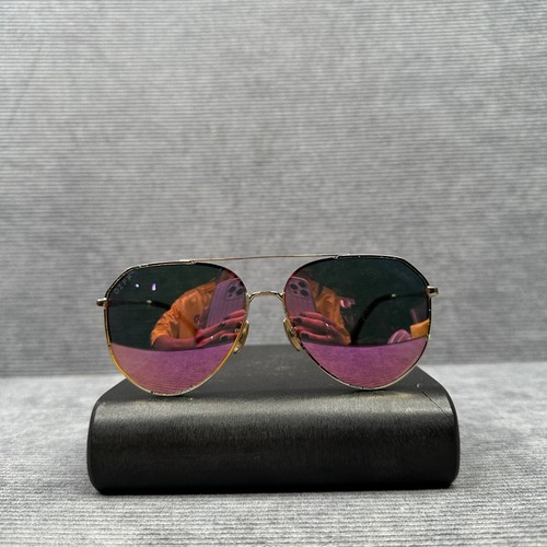 DIFF Eyewear Dash Aviator Sunglasses Gold Pink Mirrored Lens DASH GD-PK16